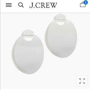 J. Crew shield earrings silver